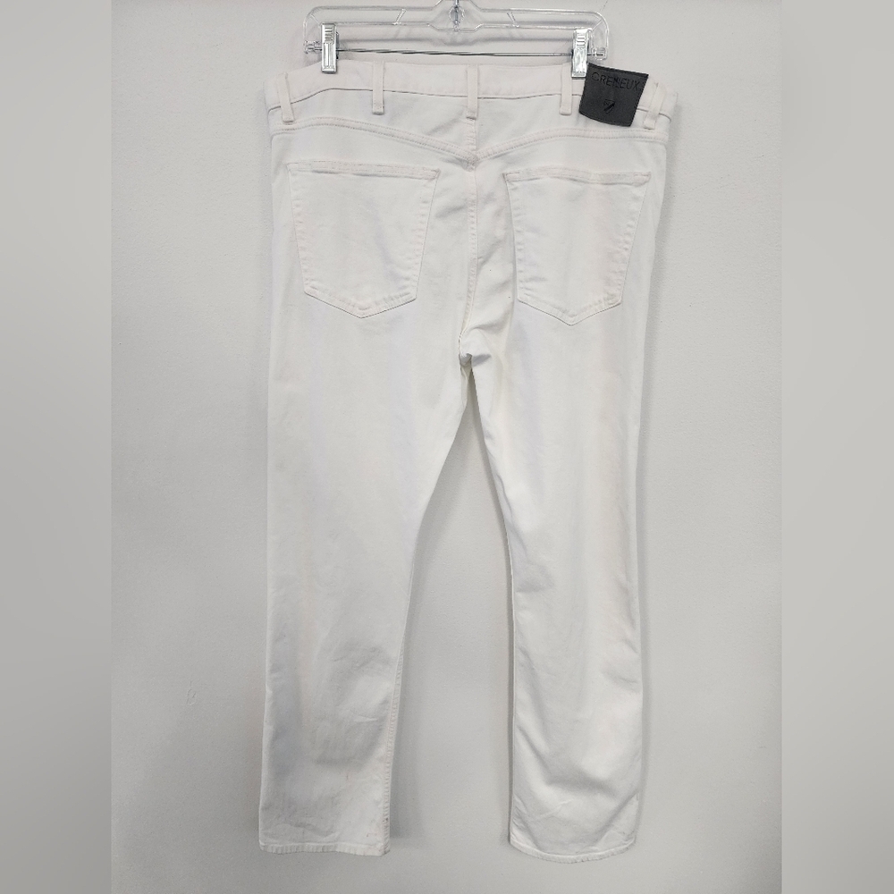 Cremieux Men's White Denim Jeans Pants Comfort Stretch Straight leg, sz 38 X 32 - Picture 3 of 10